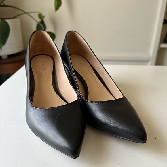 Kurt Geiger CARVELA Block Heel Shoes in Black with Brown Heel Size 37 - Picture 3 of 14